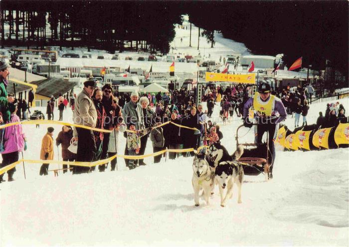 Schlitten Bobsleigh Traineaux-- Hunde Rennen Grenzadler Oberhof Thueringen