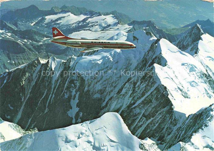 Flugzeuge Zivil Swissair Schweiz Alpen