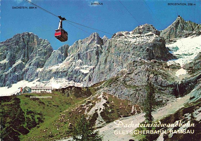 Seilbahn Cable-Car Telepherique Gletscherbahn Ramsau Bergstation Hunkerkogel