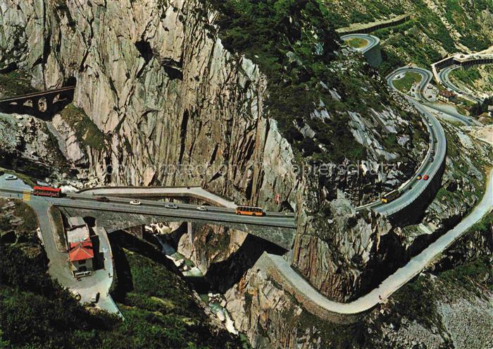 Postbus Postauto Omnibus Gotthadrstrasse Schweiz Teufelsbruecke