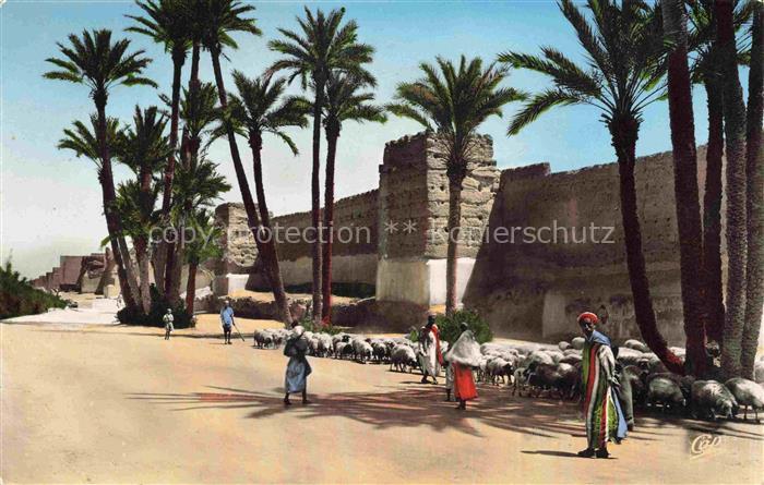 Marrakech Marrakesch Maroc Les remparts de Bab Doukkala