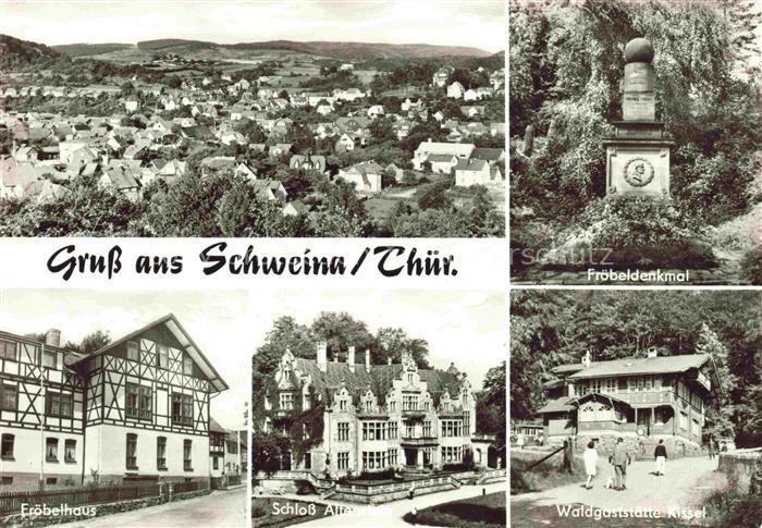 Schweina Bad Liebenstein Panorama Froebeldenkmal Froebelhaus Schloss Altenstein