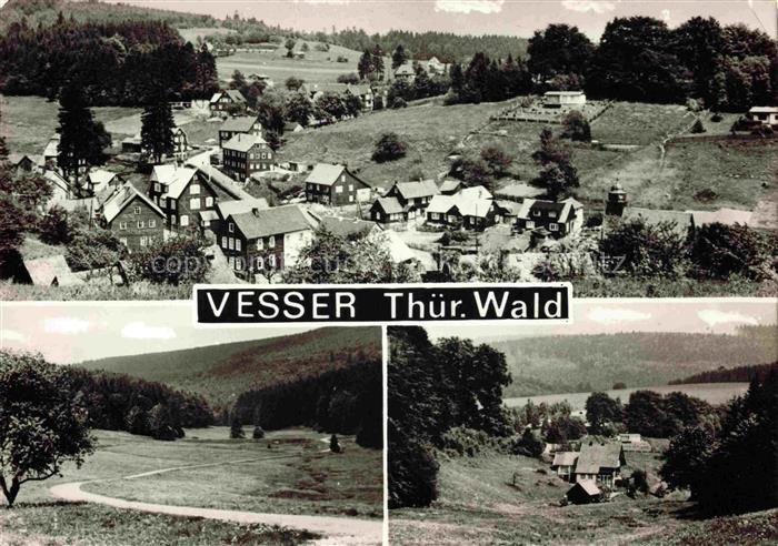 Vesser Rennsteig Thueringen Teilansichten Landschaftspanorama