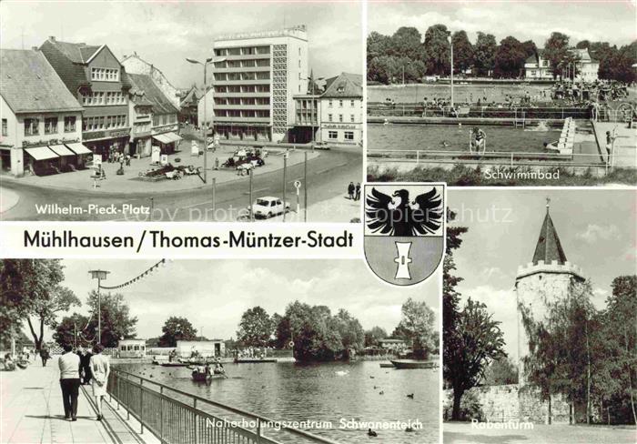 Muehlhausen Thueringen Thomas-Muentzer-Stadt Wilhelm-Pieck-Platz Freibad Naherho