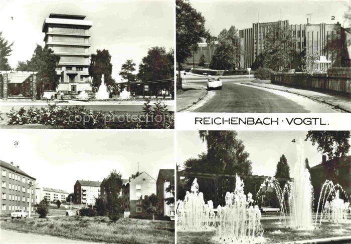Reichenbach  Vogtland Sachsen Wasserturm Ingenierschule fuer Textiltechnik Lenin