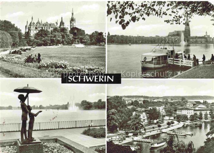 SCHWERIN  Mecklenburg Schloss Pfaffenstein Panorama Blick vom Schloss