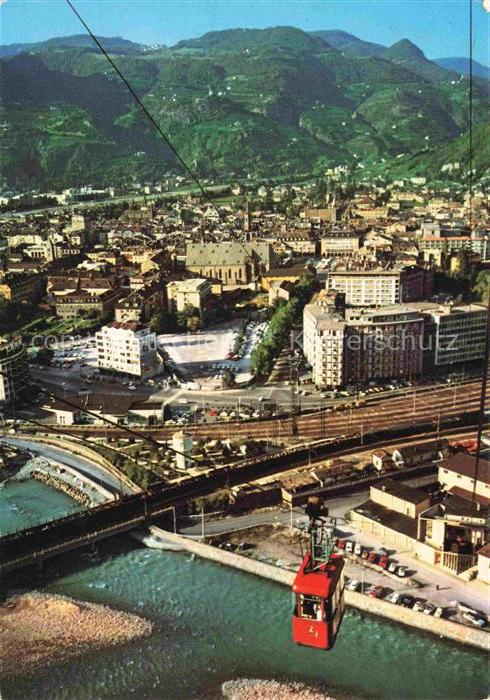 Bozen BOLZANO Suedtirol IT Panorama mit der Virgelbahn