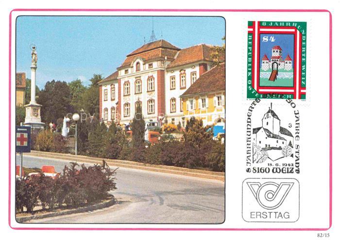 Weiz Steiermark AT 800 Jahre Stadt Weiz Wahrzeichen Taborkirche 15. Jhdt.