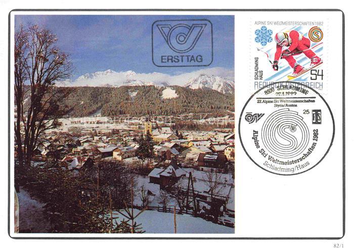 Schladming Obersteiermark AT Winterpanorama Alpine Skiweltmeisterschaften