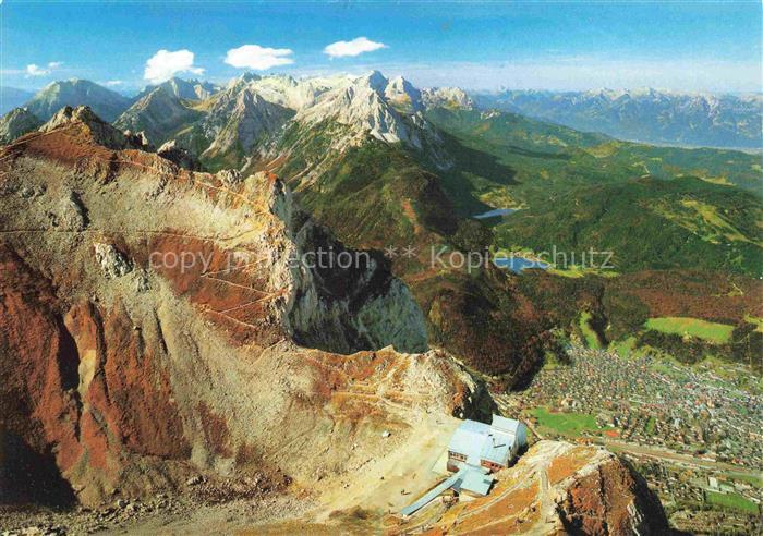 MITTENWALD Bayern Panorama Blick von der Westlichen Karwendelspitze auf Karwende