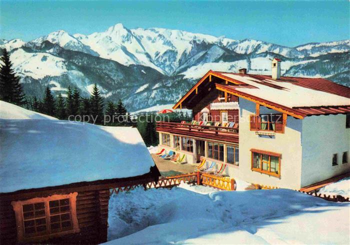 Reit Winkl Alpengasthof Pension Hindenburghuette Winterpanorama Alpen
