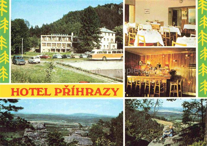 Zdar u Mnichova Hradiste CZ Hotel Prihrazy Restaurant Felsen Landschaftspanorama