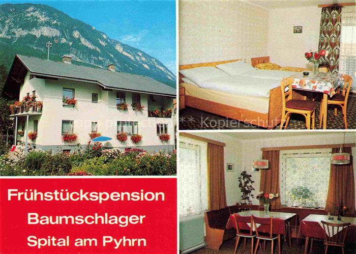 Spital Pyhrn Oberoesterreich AT Pension Baumschlager Gastraum Fremdenzimmer