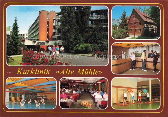 Reinhardshausen Bad Wildungen Kurklinik Alte Muehle Rezeption Hallenbad Speisesa