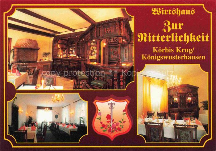 Koerbis Krug Wirtshaus zur Ritterlichkeit Gastraum