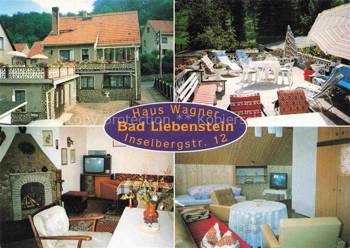 Bad Liebenstein Gaestehaus Pension Haus Wagner Gastraum Terrasse Kaminzimmer