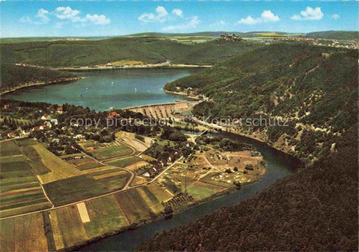 Waldeck  Edersee Edertalsperre Sperrmauer Schloss Waldeck