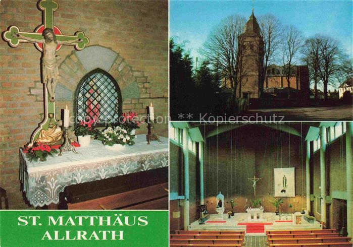 Allrath Kath. Pfarrgemeinde St. Matthaeus Kirche Innenansicht
