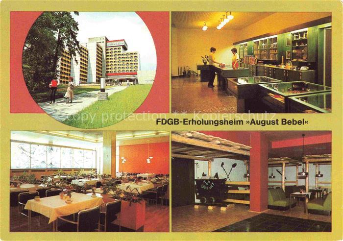 Friedrichroda Thueringen FDGB-Erholungsheim August Bebel Souvenir-Basar Urlauber