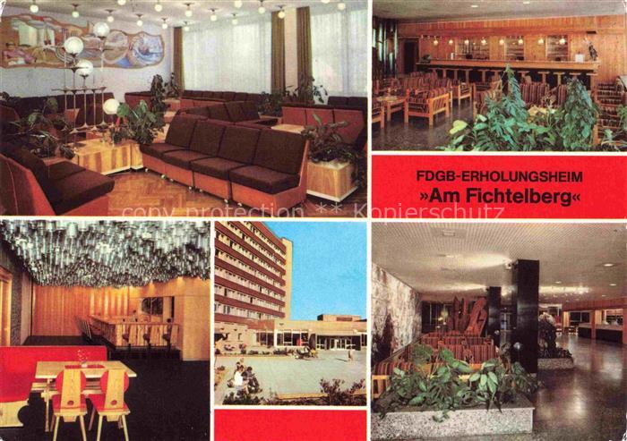 Oberwiesenthal Erzgebirge FDGB-Erholungsheim Am Fichtelberg Buecherei Leseraum H