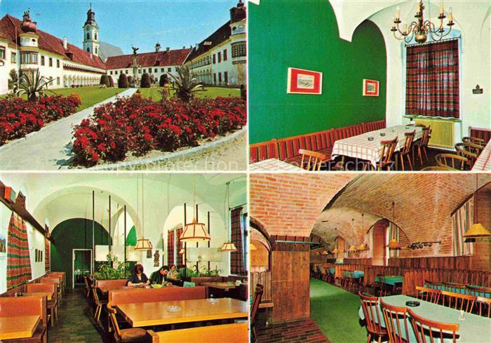 Reichersberg Inn Oberoesterreich AT Braeustueberl mit Keller Gastraeume