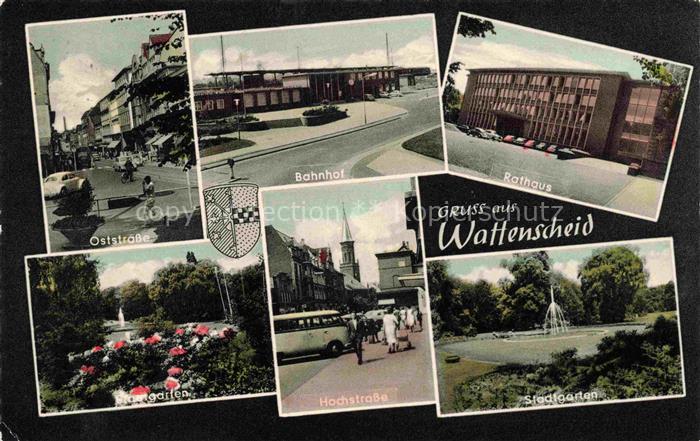 Wattenscheid BOCHUM Oststrasse Bahnhof Rathaus Rosengarten Hochstrasse Stadtgart