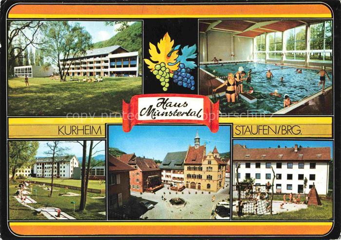 Staufen  Breisgau Kurheim Haus Muenstertal Hallenbad Minigolf Stadtzentrum Markt