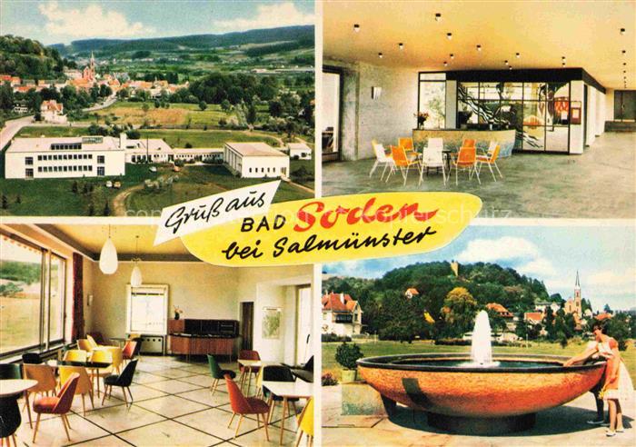 Bad Soden-Salmuenster Kurhaus Luftbild Foyer Aufenthaltsraum Brunnen