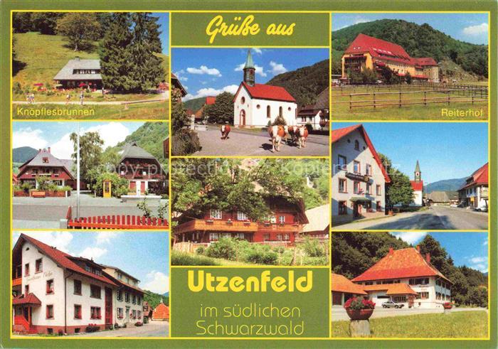 Utzenfeld Schwarzwald Teilansichten Knoepflesbrunnen Kirche Reiterhof