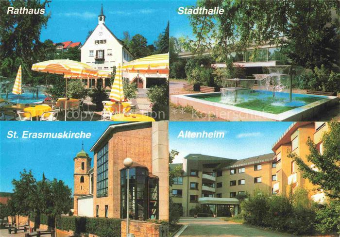 Wernau  Neckar Rathaus Stadthalle St. Erasmuskirche Altenheim