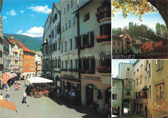 Bruneck Ortszentrum Fussgaengerzone Altstadt Burg