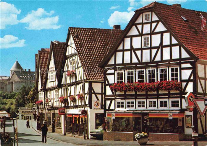 Waldeck  Edersee Ortszentrum Fachwerkhaeuser Ladengeschaefte