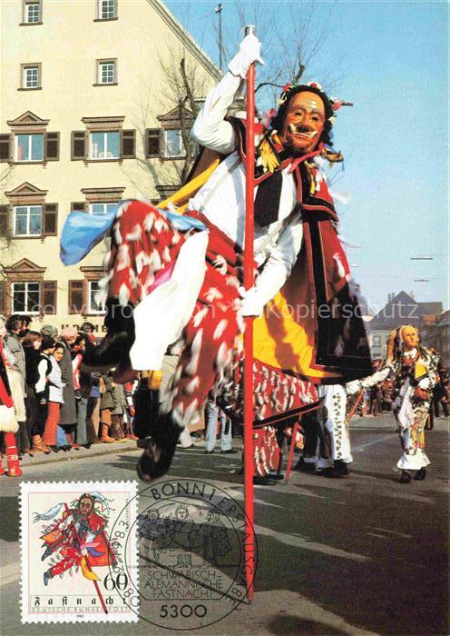 Rottweil Neckar Schwaebisch-Alemannische Fasnacht Narrensprung des Federahannes