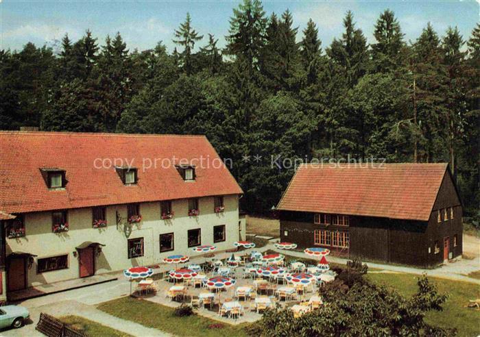 Lettgenbrunn Jossgrund Main-Kinzig-Kreis Hessen Jagdhaus Horst Gasthaus Gartente