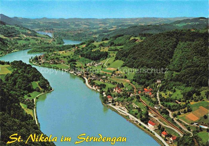 St Nikola an der Donau AT Panorama Erholungsort im Strudengau