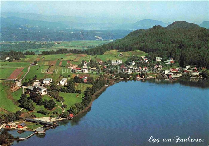 Egg Faakersee Kaernten AT Fliegeraufnahme