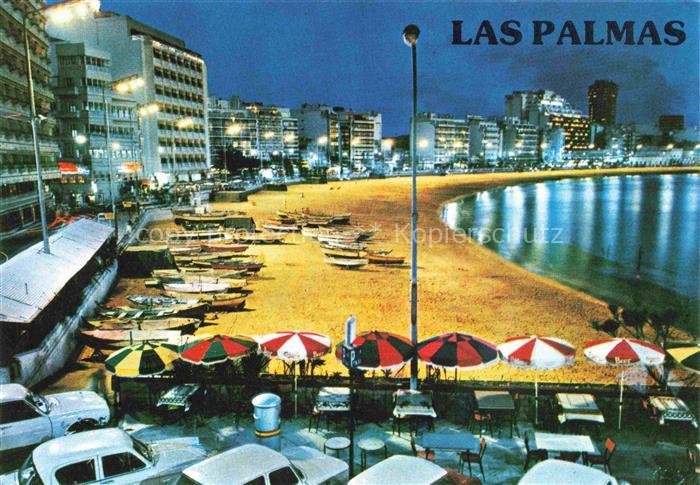 Las Palmas Gran Canaria ES Vista nocturna de la playa de las Canteras
