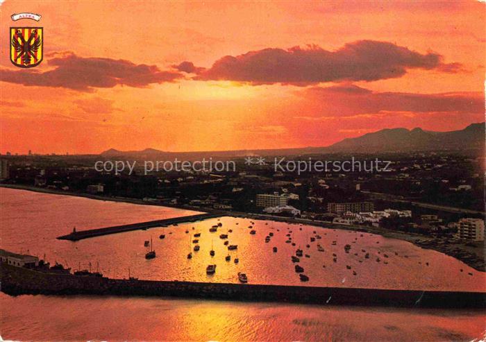 Altea Costa Blanca ES Atardecer en Altea vista aérea Sonnenuntergang