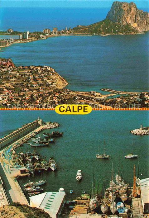 Calpe Calp Alicante ES Vistas parciales Puerto vista aérea
