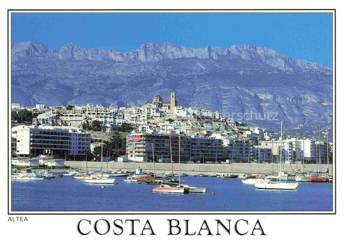 Altea Costa Blanca ES Ansicht vom Meer aus