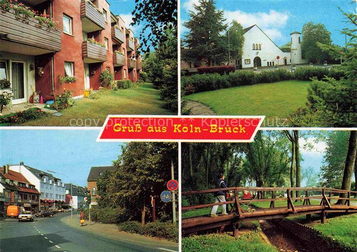 Brueck Koeln Teilansichten Hauptstrasse Park Holzbruecke