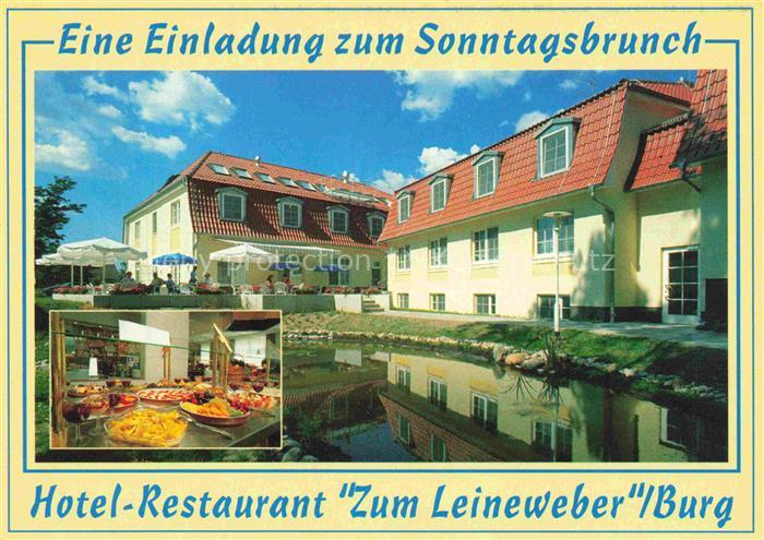 Burg Spreewald Brandenburg Hotel Restaurant Zum Leineweber Buffet