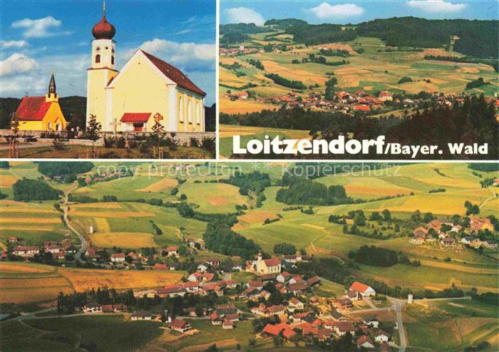 Loitzendorf Kirche Panorama Bayerischer Wald Luftaufnahme