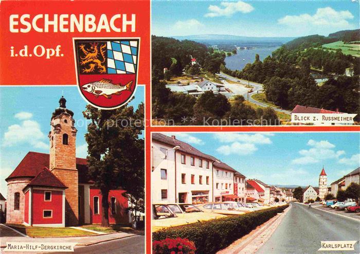 Eschenbach Oberpfalz Neustadt Waldnaab Bayern Maria-Hilf-Bergkirche Panorama Bli