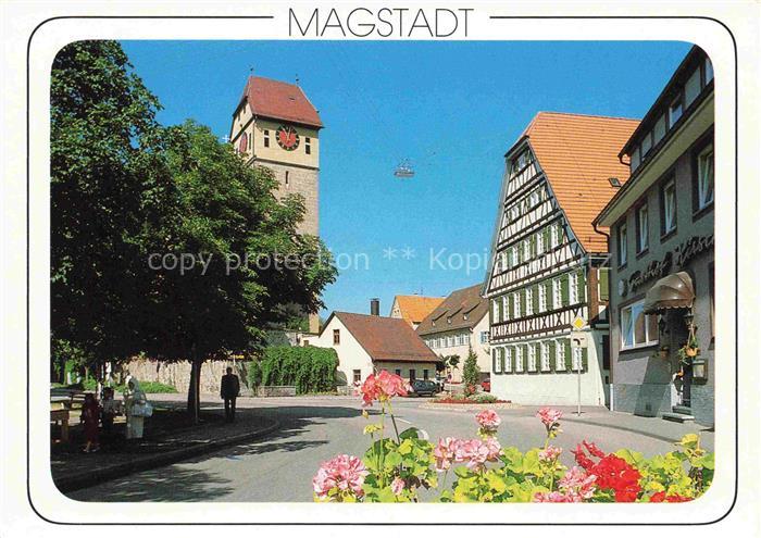 Magstadt Boeblingen BW Motiv Ortszentrum Kirche Fachwerkhaus