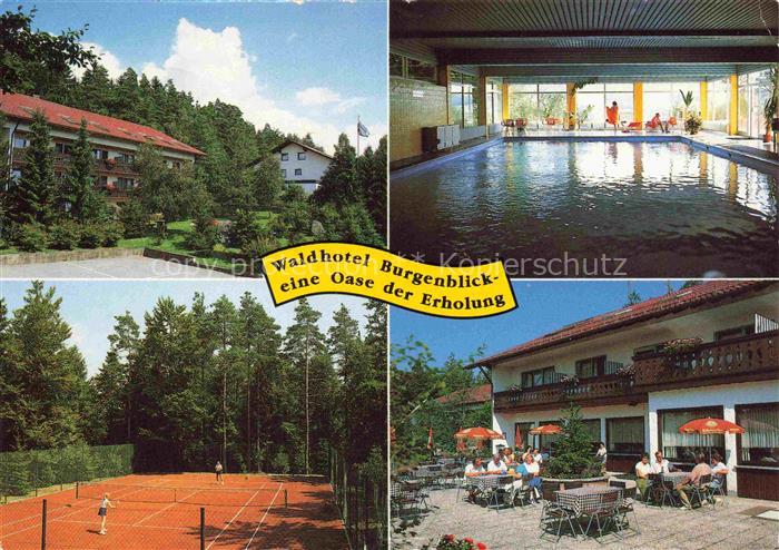 Thurmansbang Waldhotel Burgenblick Hallenbad Tennisplatz Terrasse
