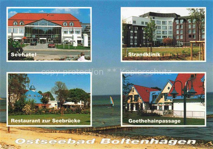 Boltenhagen Ostseebad Seehotel Strandklinik Restaurant zur Seebruecke Goethehain