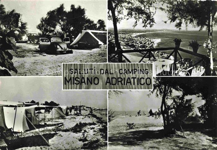Misano Adriatico Rimini IT Campingplatz Strand Kuestenpanorama