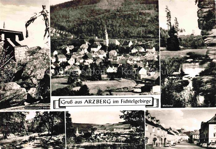 Arzberg Oberfranken Koesseinegipfel Wellertal Ortsansichten Panorama Fichtelgebi