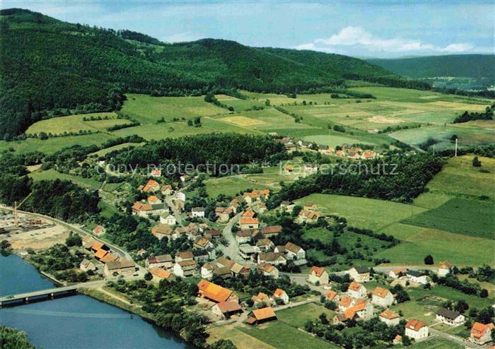 Hemfurth-Edersee Edertal Hessen Fliegeraufnahme